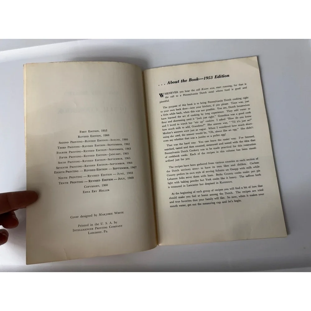 Edna Eby Heller Dutch Cookbook Revised‎ 10th Printing 1969 Pennsylvania Dutch